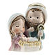 Holy Family statue in colored resin 4x2x4 cm childrens line s1