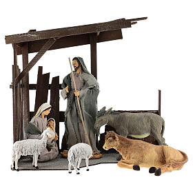 Set mit 8 Figuren aus Harz Geburt Jesus, 35 cm