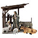 Nativity set in a hut, composed of 8 pieces, Shabby Chic style s1