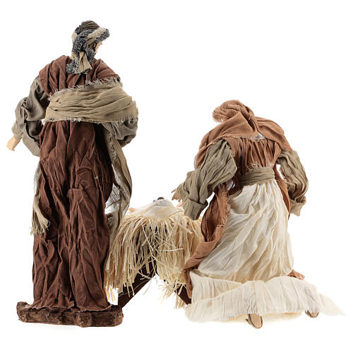 Geburt von Jesus Figuren in Bronze mit Stoff im Shabby Chic, 35 cm 6