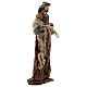 Nativity 35 cm resin with dresses made of bronze and burgundy cloth, Shabby Chic style s5