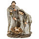 Natività resina crema e glitter 15 cm s1