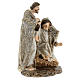 Natività resina crema e glitter 15 cm s3