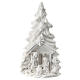 Christmas tree with white resin Nativity 10 cm s1