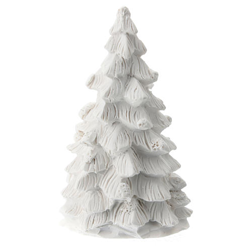 Sapin Noël Nativité résine blanche 10 cm 3