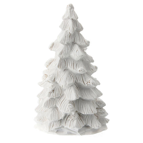 Choinka Boże Narodzenie żywica, biała, 10 cm 3