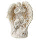 Holy Family with angel in white resin 10 cm s1