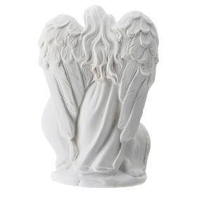 Sacred Family protected by Angel, in resin 5 cm