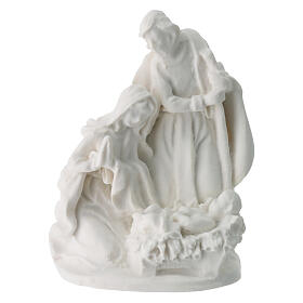 Holy Family white resin 5 cm