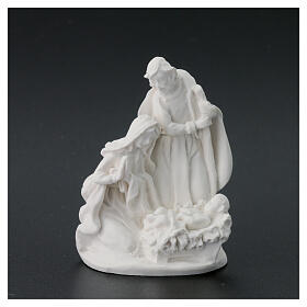 Holy Family white resin 5 cm