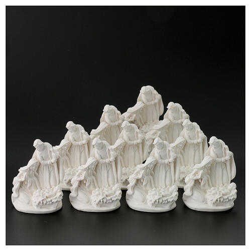 Holy Family white resin 5 cm 4