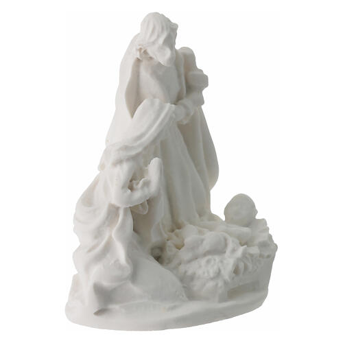 Holy Family white resin 5 cm 5