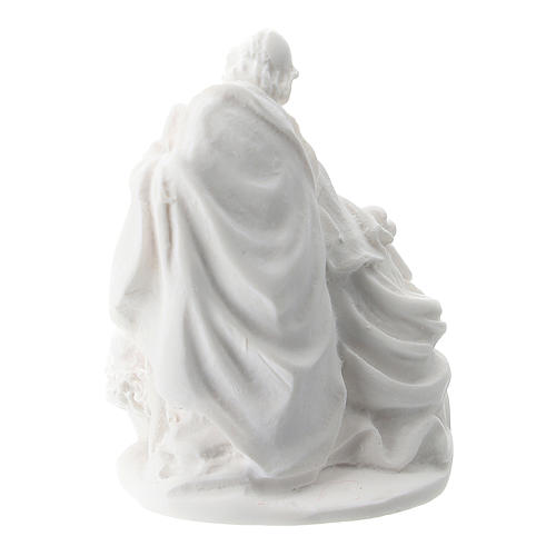 Sacred Family set in white resin, 5 cm 2