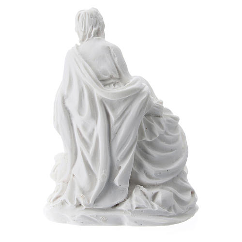 Holy Family statue, 5 cm in white resin 2