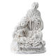 Holy Family statue, 5 cm in white resin s1