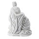 Holy Family statue, 5 cm in white resin s2