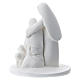 Statuette mother and son white resin 5 cm s2