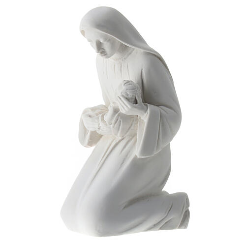 Holy Family in white resin, 15 cm 5