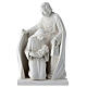 Holy Family in white resin, 15 cm s1
