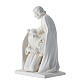 Holy Family in white resin, 15 cm s7
