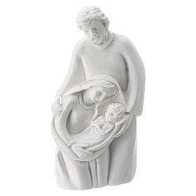 Classic style Holy Family white resin 5 cm