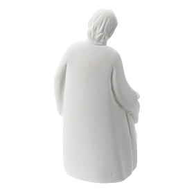 Classic style Holy Family white resin 5 cm