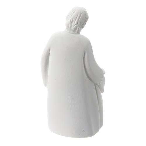 Classic style Holy Family white resin 5 cm 2