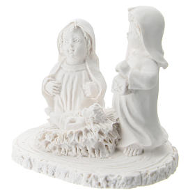 Composition statuettes enfants résine blanche 5 cm