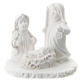 Children Nativity Scene, in white resin 5 cm