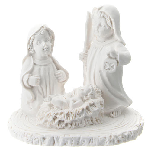Children Nativity Scene, in white resin 5 cm 1