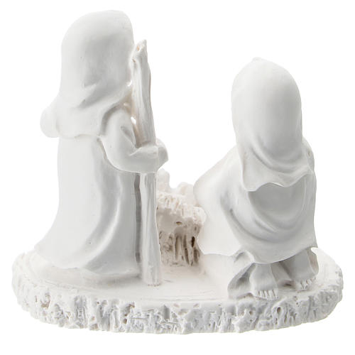 Children Nativity Scene, in white resin 5 cm 3