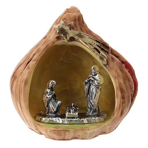 Resin fig with metal Nativity Scene 5 cm 1