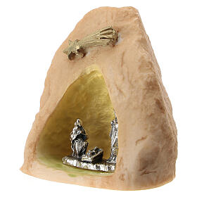 Stein aus Harz mit Figuren aus Metall, 5 cm