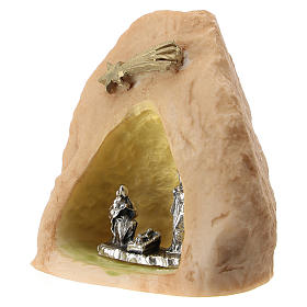 Rock with Metal Nativity in niche 5 cm