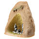 Rock with Metal Nativity in niche 5 cm s2