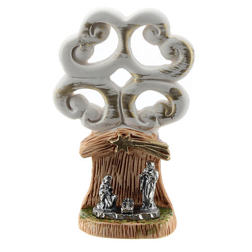 Tree of Life with metal Nativity, 10 cm 1