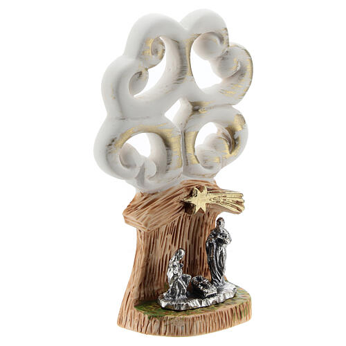 Tree of Life with metal Nativity, 10 cm 3