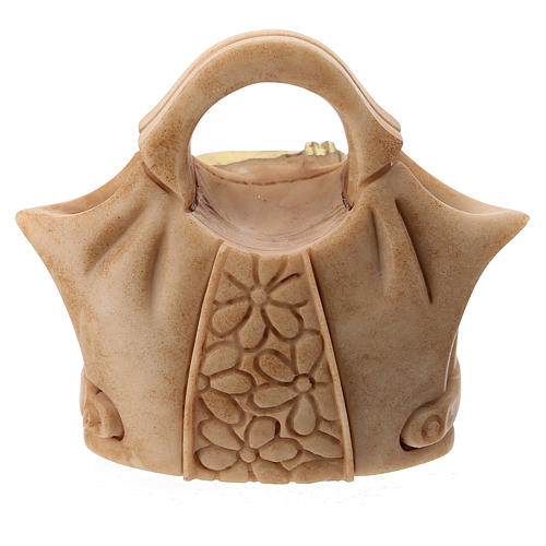 Resin handbag with Holy Family 5 cm 3