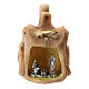 Backpack in resin with Nativity in metal, 5 cm s1