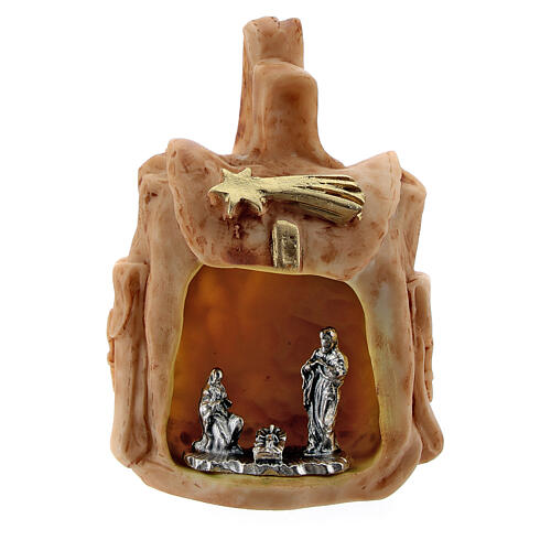 Bag figurine with miniature Nativity, 5 cm in metal 1