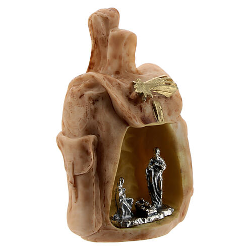 Bag figurine with miniature Nativity, 5 cm in metal 3