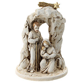 Nativity in resin with cave 10 cm