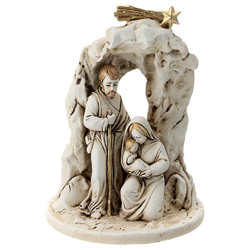 Nativity in resin with cave 10 cm 1