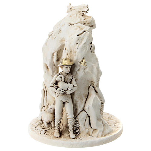 Holy Family with grotto in resin, 10 cm 4