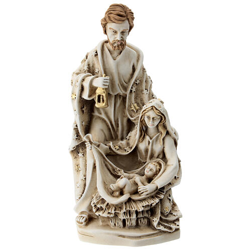 Holy Family in resin with stars 20 cm 1