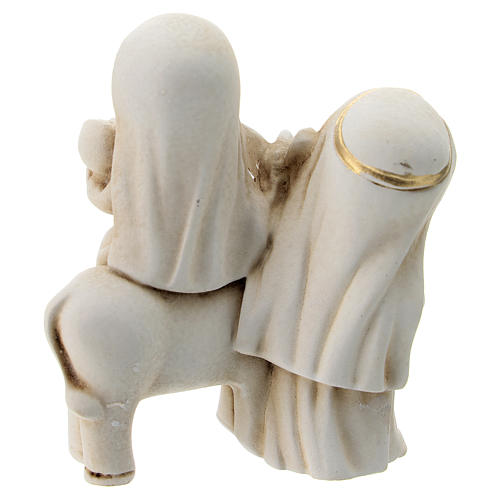 Holy Family Arab style with donkey in resin, 10 cm 4