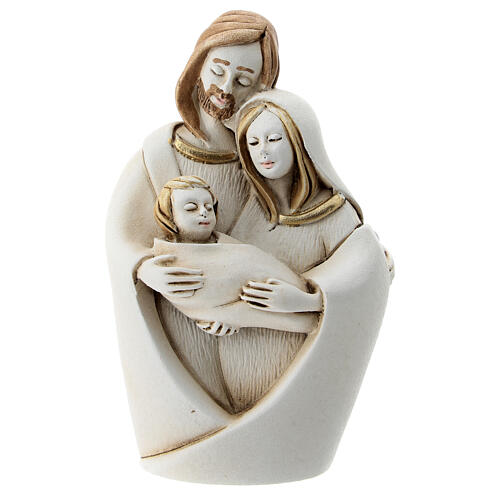 Holy Family hug in resin 10 cm 1