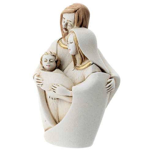 Embraced Holy Family in resin, 10 cm 2