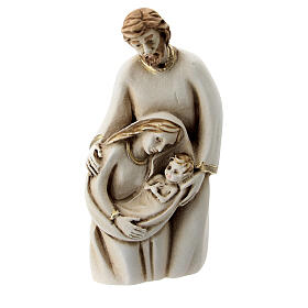 Holy Family in hand-painted resin 7 cm