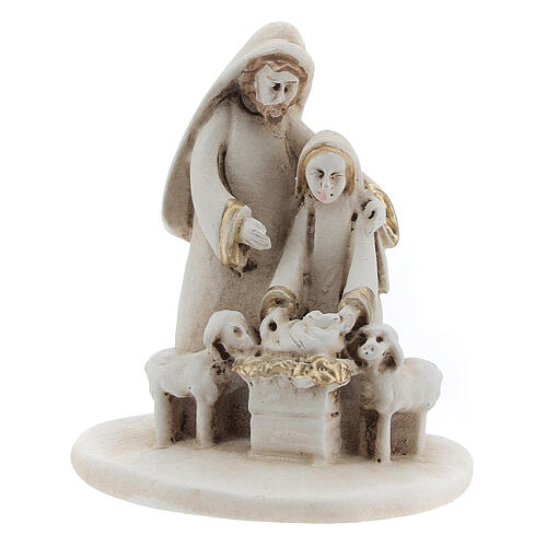 Natività con pecorelle stile arabo resina 5 cm 1